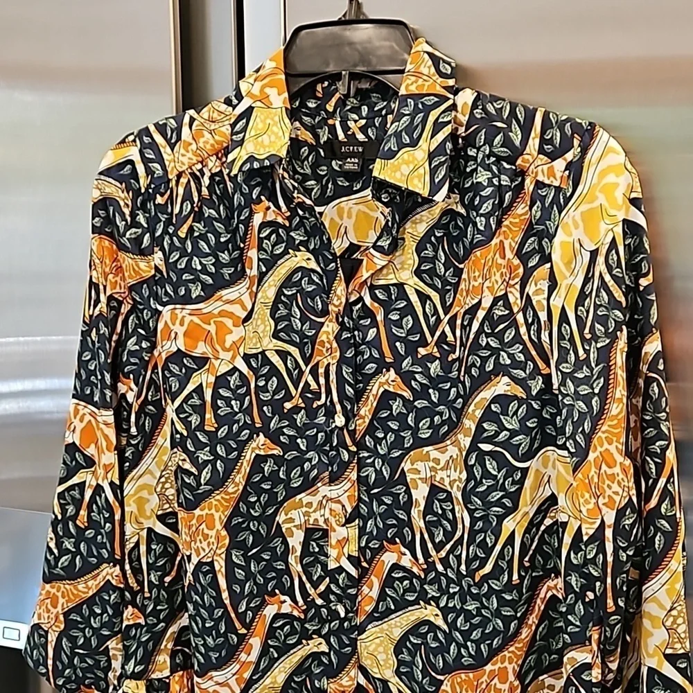 💕J.CREW💕 Shirtdress ~ Giraffes Print XXS NWOT